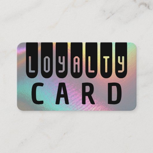 Holografische Textur moderner abstrakter extravaga Treuekarte (Vorderseite)