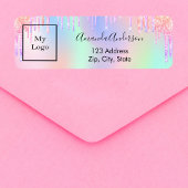 Holografische Tropfen Business Rücksendeadresse