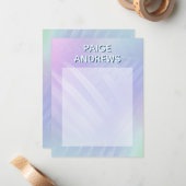 Holografische tropische Blätter Mitteilungskarte (Vorderseite/Rückseite Beispiel)