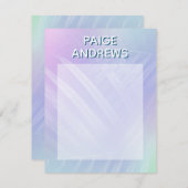 Holografische tropische Blätter Mitteilungskarte (Vorne/Hinten)