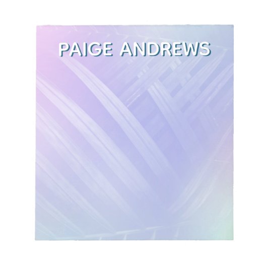 Holografische tropische Blätter Notizblock (Vorderseite)