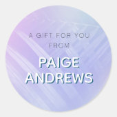 Holografische tropische Blätter Runder Aufkleber (Vorderseite)