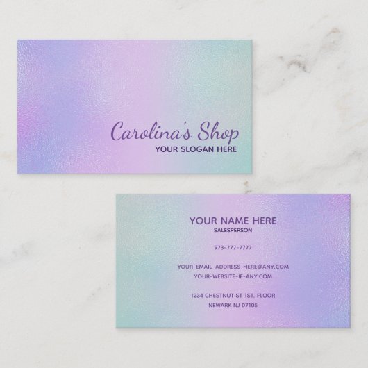 Holografische Visitenkarten Visitenkarte (Vorne/Hinten)