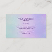 Holografische Visitenkarten Visitenkarte (Rückseite)