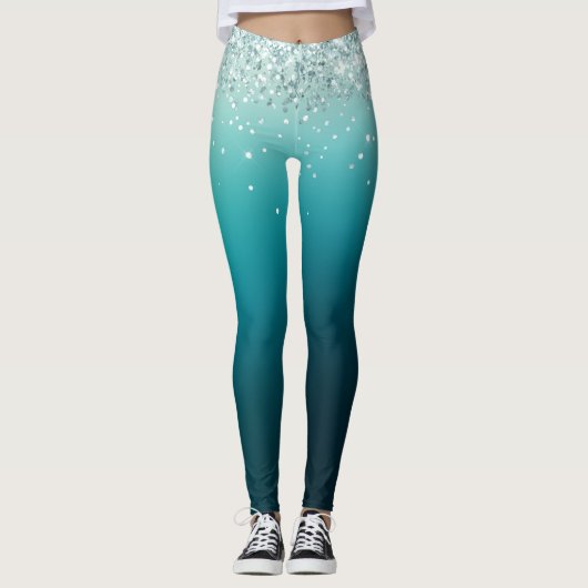 Holografische Weihnachten Leggings (Vorderseite)