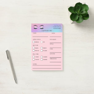 Holografische Wimpern-Kunden Post-it® Notizen