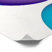 Holografischer 80er Moderne Futuristische Kunst Poster (Ecke)