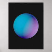 Holografischer 80er Moderne Futuristische Kunst Poster (Vorne)