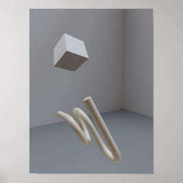 Holografischer 80er Moderne Futuristische Kunst Poster