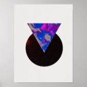 Holografischer 80er Moderne Futuristische Kunst Poster (Vorne)