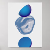 Holografischer 80er Moderne Futuristische Kunst Poster (Vorne)