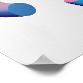 Holografischer 80er Moderne Futuristische Kunst Poster (Ecke)