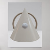 Holografischer 80er Moderne Futuristische Kunst Poster (Vorne)