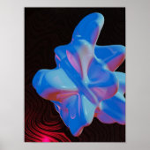 Holografischer 80er Moderne Futuristische Kunst Poster (Vorne)