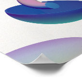 Holografischer 80er Moderne Futuristische Kunst Poster (Ecke)