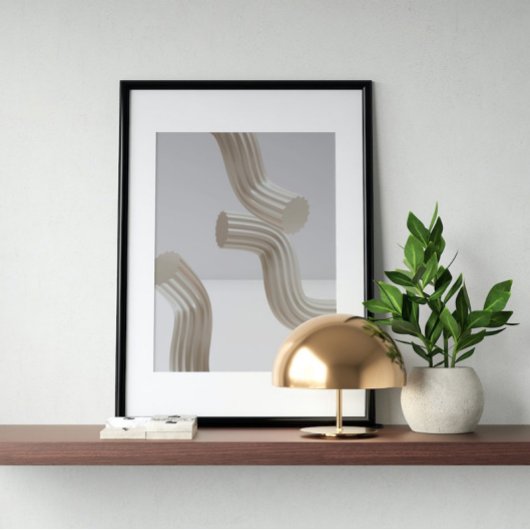 Holografischer 80er Moderne Futuristische Kunst Poster