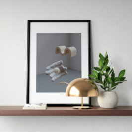 Holografischer 80er Moderne Futuristische Kunst Poster