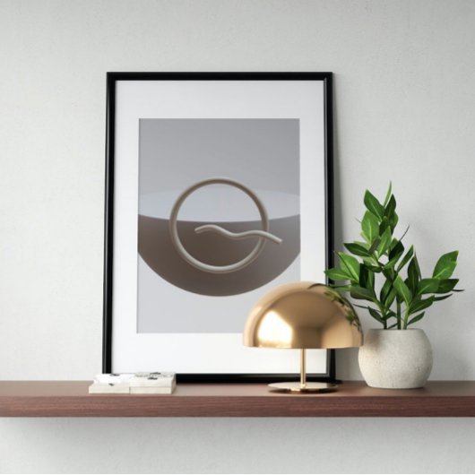 Holografischer 80er Moderne Futuristische Kunst Poster