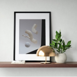 Holografischer 80er Moderne Futuristische Kunst Poster