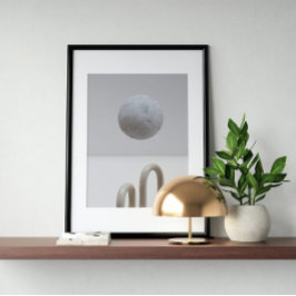 Holografischer 80er Moderne Futuristische Kunst Poster