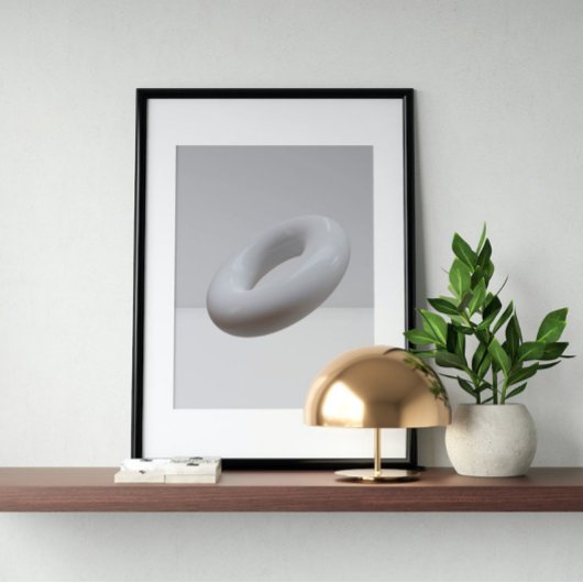 Holografischer 80er Moderne Futuristische Kunst Poster