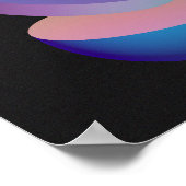 Holografischer 80er Moderne Futuristische Kunst Poster (Ecke)