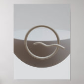 Holografischer 80er Moderne Futuristische Kunst Poster (Vorne)