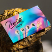 Holografischer Ästhetiker Elegant Script Calligrap Treuekarte