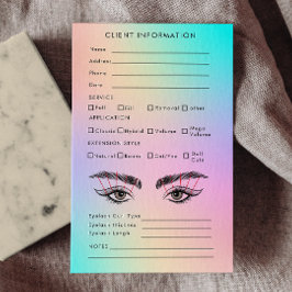 Holografischer Ästhetiker Eyelash Extension Client Visitenkarte