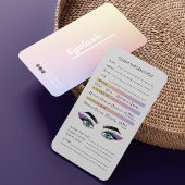 Holografischer Ästhetiker Eyelash Extensions Clien Visitenkarte