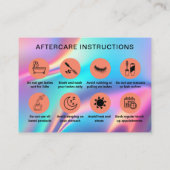 Holografischer Ästhetiker Lash Client nach Pflege Visitenkarte (Rückseite)