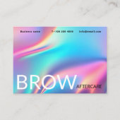 Holografischer Ästhetiker nach der Pflegeinstrukti Visitenkarte (Vorderseite)