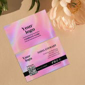 Holografischer Ästhetiker scannt, um Instagramm zu Visitenkarte