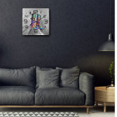 Holografischer Cowboy Stiefel Acrylwand Uhr