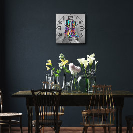 Holografischer Cowboy Stiefel Acrylwand Uhr