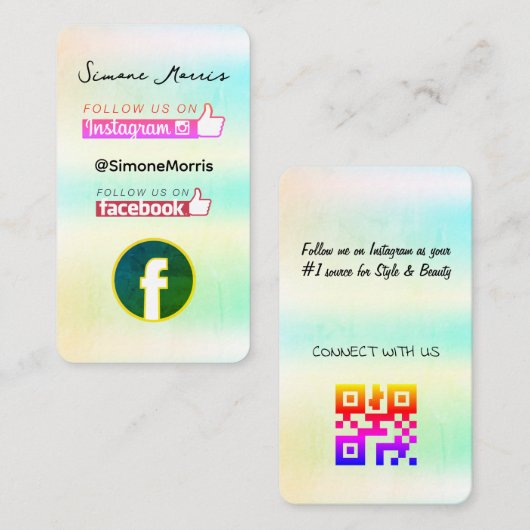 Holografischer Design-Visitenkarte Visitenkarte (Vorne/Hinten)