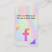 Holografischer Design-Visitenkarte Visitenkarte (Rückseite)