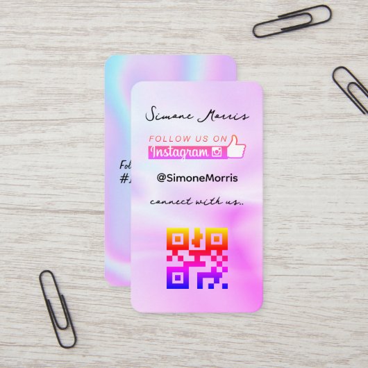 Holografischer Design-Visitenkarte Visitenkarte (Vorderseite/Rückseite Beispiel)