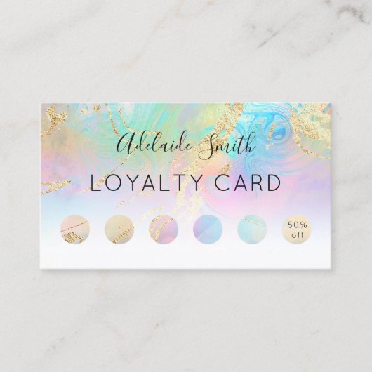 Holografischer Effekt von Treuekarten-IMITATEN Visitenkarte (Vorderseite)