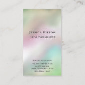 Holografischer flüssiger Glitzer Goldhaar abstrakt Visitenkarte (Rückseite)