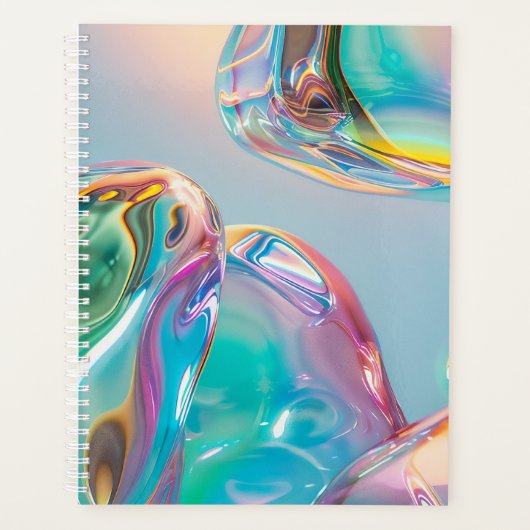 Holografischer Flüssigmetall-Gradient-Aura-Ästheti Planer (Vorderseite)
