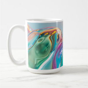 Holografischer Flüssigmetall-Verlaufs-Aura-Ästheti Kaffeetasse