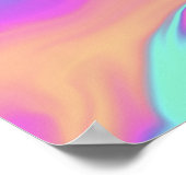 Holografischer Foil farbenfroh lebendig Abstrakt Poster (Ecke)