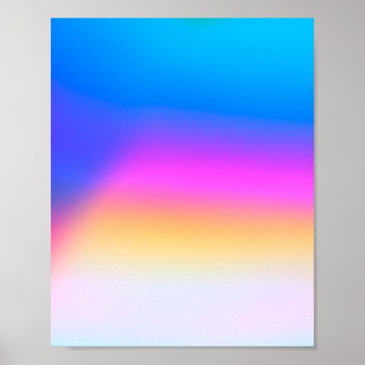 Holografischer Foil farbenfroh lebendig Gradient T Poster (Vorne)