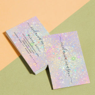 Holografischer Glam Glitter Eleganter Funkeln Schö Visitenkarte