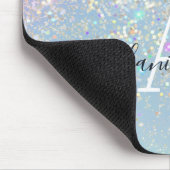 Holografischer Glam Glitzer Elegante Glitzern Mono Mousepad (Ecke)
