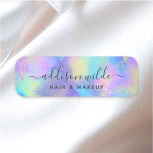 Holografischer Glanz Opal Irisierend Namensschild