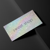Holografischer Glitzer Bäckerei, Süßigkeiten Visitenkarte
