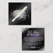 Holografischer Glitzer BB Glow Quadratische Visitenkarte (Vorne/Hinten)