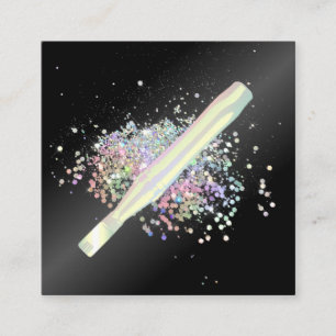 Holografischer Glitzer BB Glow Quadratische Visitenkarte